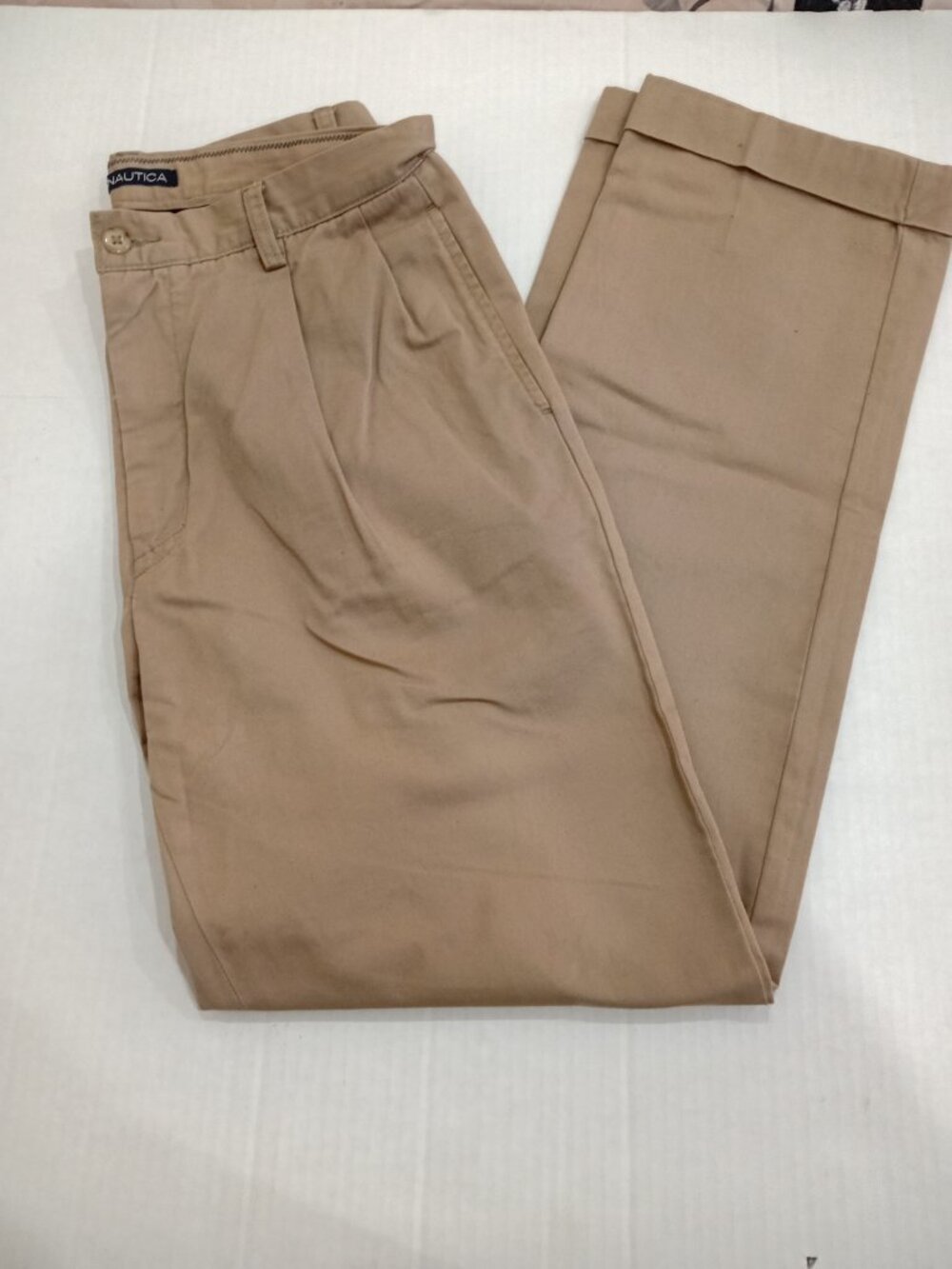 NAUTICA Khaki Classic Fit Pants  34 X 34 Mens